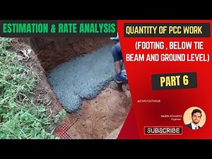 Estimate Quantity OF PCC Work (Footing & Ground Level) With Rate Analysis – Full Course Part 6