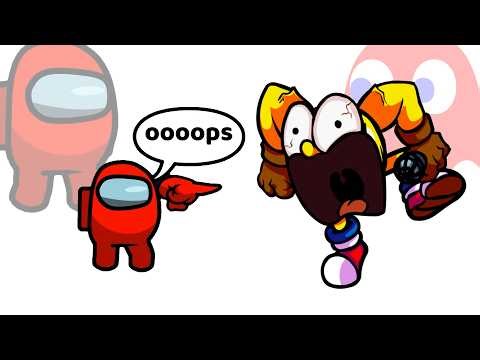Mini Crewmate Kills Pacman Characters | Among Us