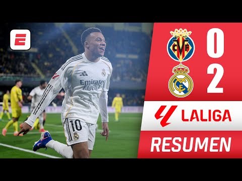 El REAL MADRID le ganó 2-0 al VILLARREAL con doblete de MBAPPÉ, y duerme como líder | La Liga