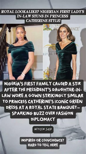 😳👗 Royal Lookalike? Nigerian First Lady’s In-Law Stuns in Princess Catherine Style!
