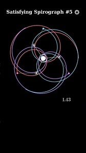 Spirograph Neon Rosette 3&11, Pendulum Motion 🌀 #epicycloid