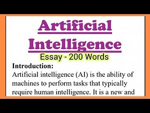 Artificial Intelligence Essay Writing in English 200 (188) Words with Introduction Speech Paragraph