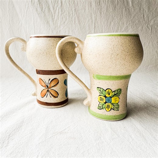 Vintage 1970s Stoneware Mugs Set of 2 - Etsy Canada