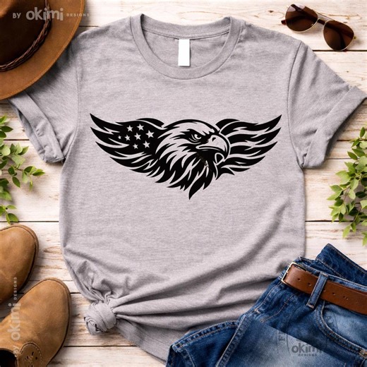 Patriotic USA Eagle SVG File ( Digital Download: Svg Dxf Png Eps Pdf Ai ) - Etsy