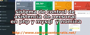 sistema de control de asistencia de personal en php y mysql  y nomina
