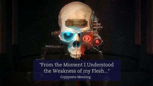 What Are The Origins Of The 'From the Moment I Understood the Weakness Of My Flesh' Copypasta? The 'Warhammer 40K' Meme Explained