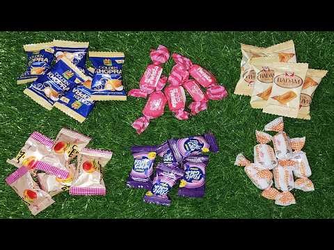 Crunchy & Sweet ASMR 🍬Candy, Twist Candy, Badam Candy, Fruit Gala Candy & Mikes Candy