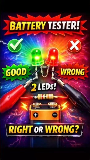 battery testerled testerpolarity testerelectronics diysimple electronics projectyoutube shorts #diy