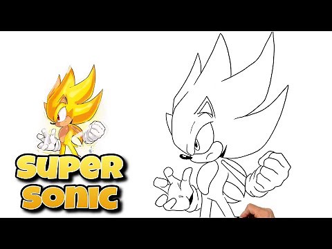 SUPER SONIC Drawing for Beginners | Step-by-Step | Line Art Tutorial #supersonic