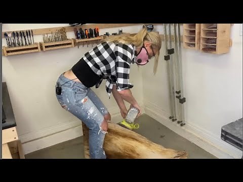 DIY build - Modern live edge Epoxy Resin coffee table - tropical green lagoon ocean theme