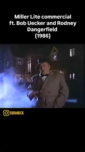 Sodaneck on Instagram: "In the 1986 Miller Lite commercial "The Case of the Missing Case," Bob Uecker, Rodney Dangerfield, and Mickey Spillane star in a comedic detective parody. The ad features a series of humorous disguises and twists, culminating in Spillane, dressed as a woman, catching the beer thief. This commercial is a classic example of Miller Lite's "Tastes Great, Less Filling" campaign, blending sports, entertainment, and humor. #MillerLite #TheCaseOfTheMissingCase #RodneyDangerfield