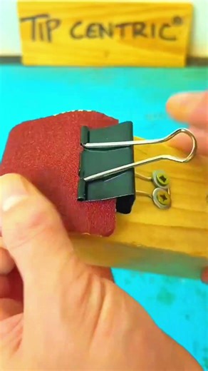 Binder clip guides screw, creativity transforms simple fastening."