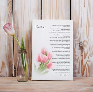 Easter Resurrection Poem by George Herbert: Printable Christian Wall Art Digital Download - Etsy