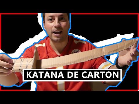 COMO HACER UNA ESPADA DE CARTON CASERA | Katana ninja