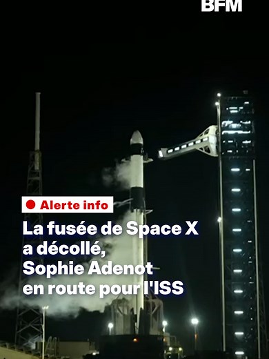 Revivez le décollage de l'astronaute française Sophie Adenot vers la Station spatiale internationale à bord d'une fusée Space X. #spacex #nasa #espace #sinformersurtiktok