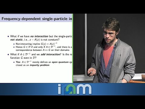 Michael Lindsey - Many-body perturbation theory and Green's function methods - IPAM at UCLA