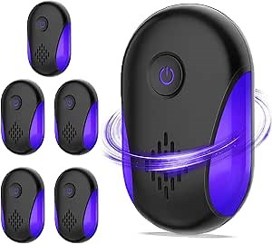 2024 Upgraded Ultrasonic Insect Control 6 Packs, Indoor Ultrasonic for Roach, Mouse, Bugs, Ant, Mosquito, Mice, Spider, Electronic Plug in Pest Control