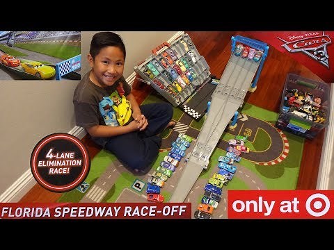 Disney Cars 3 Florida 500 Speedway Race-Off 4-Car Elimination Racing Track Set
