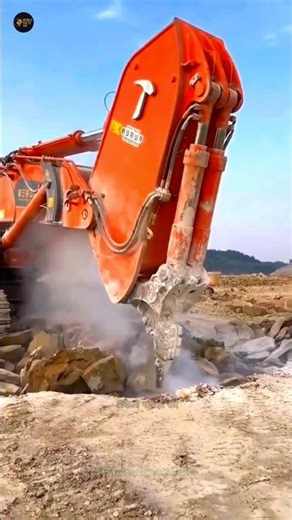 Excavator vs Dynamite 😱 | How Mountains Are Broken for Construction | #shorts