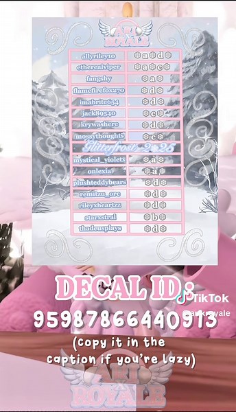 happy wishing ! ❄️ decal id: 95987866440913 ⋆｡‧˚ʚ❄️ɞ˚‧｡⋆ ib : @descend❄️☃️ (giveaway📌) ft : @𝐋𝐨𝐯𝐞𝐥𝐲𝐋𝐮𝐬𝐡 | thank you for the amazing art <3 ⋆｡‧˚ʚ❄️ɞ˚‧｡⋆ #royalehighroblox #royalehighvideos #roblox #royalehigh #fyp