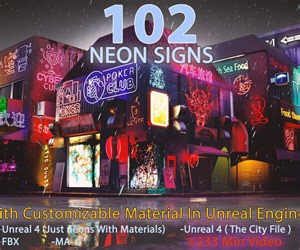 ArtStation - Neon Signs Pack | Game Assets