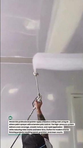 Airless Ceiling Painting Like a Pro! Fast Smooth Finish#PaintingTips #AirlessSprayer #HomeRenovation