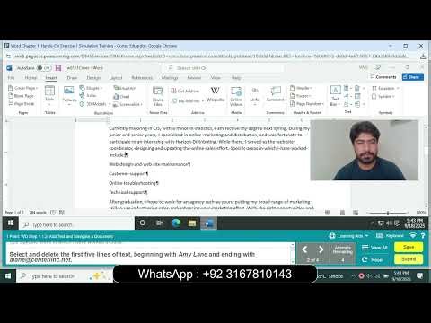Word Chapter 1 Hands-On Exercise 1 Simulation Training | Word Chapter 1 Exercise 1 Simulation Exam