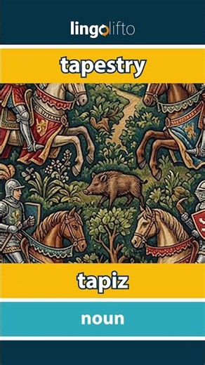 🇬🇧🇪🇸 tapestry - tapiz : learn English : aprendamos inglés : vocabulary builder