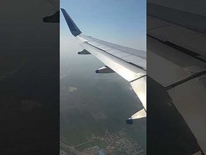 Beautiful Airplane Window View and Smooth Landing