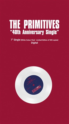 The release date for the anniversary 7-inch is this coming Friday, Nov 7. Pre-orders are being sent out now and there will be a handful back in our online shop Monday around midday (UK time). The rest will be at the merch table on our tour which begins Nov 14. The single is also availble from Elefant Records and various independent record shops. Accompanying videos for both tracks will premiere on Thursday. | The Primitives