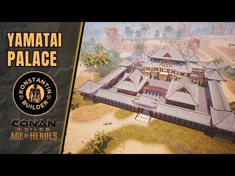 Building a Yamatai Palace in Conan Exiles (Speed Build/ NoMods)