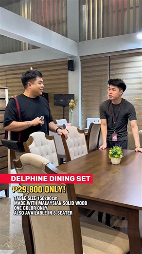 Upgrade your home with the timeless and sturdy ✨DELPHINE DINING SET✨-Feautures:-TABLE SIZE 150x90cmMADE WITH MALAYSIAN SOLID WOOD-ONE COLOR ONLY-ALSO AVAILABLE IN 8-SEATER‼️Shop now‼️You can order online in our FB PAGE “FURNITURE DEALS PHILIPPINES “📩 or Call us 📞09173239437 📞09177262526 |Or visit us in our Showrooms|📍Furniture Deals STA MARIA 📍 Furniture DEALS Imus 📍 Furniture DEALS Dasma- | We accept ✨cash on delivery ✨Credit card upon delivery ✨Home credit on showrooms | -- #furnituredes