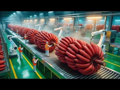Inside the Largest U.S. Factory – How Millions of Tons of Red Banana Powder Are Made (Full Process)
