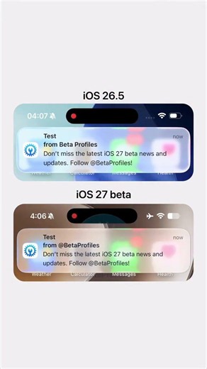 Ui change impressions on iOS 27 vs 26 #apple #ios