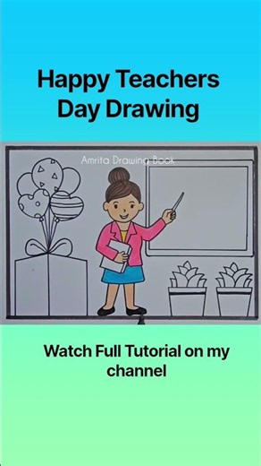 Teacher's Day Special Drawing | Teacher's Day poster drawing | Happy Teacher's Day Drawing Easy Step