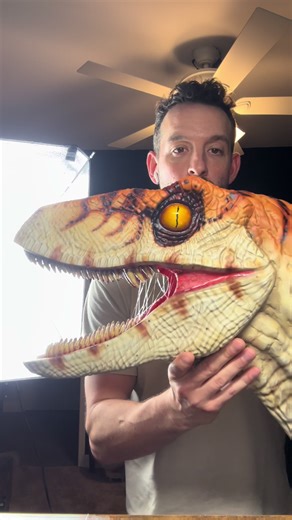 Lifesize Velociraptor Model Inspired by Jurassic Park