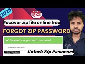 Recover zip file online free | Create passwords in folder | Forgot your zip folder password