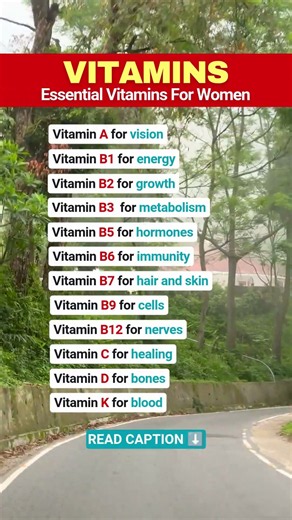 VITAMINS: Essential vitamins for women 💊🌱 #vitamin