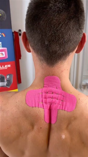 How to alleviate neck pain with taping.