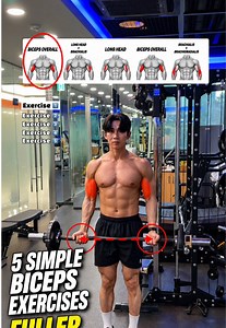 🔽이두근 채우는 간단한 운동 5가지🔽 🔸5 Simple Biceps Exercises for Fuller Arms | EZ-Bar and Dumbbell Curl Routine🔥 이두 펌핑 루틴은 복잡하게 가기보다 수축이 잘 걸리고 볼륨감이 바로 오는 종목 위주로 구성하는 게 좋습니다. 이번 루틴은 EZ바 컬, 덤벨 해머 컬, 클로즈 그립 EZ바 컬, 덤벨 컬, EZ바 리버스 컬로 구성해 이두 전체, 장두, 상완근, 전완까지 간단하게 자극할 수 있는 펌핑 루틴입니다. 1. EZ바 컬 (EZ-Bar Curl) - EZ바를 어깨너비로 잡고 팔꿈치를 고정한 뒤 위로 당겨 올리면 이두 전체(Biceps Overall)를 안정적으로 자극해 기본적인 이두 볼륨과 수축감을 만들기에 좋은 대표 운동입니다. 2. 덤벨 해머 컬 (Dumbbell Hammer Curl) - 손바닥이 안쪽을 향하는 중립 그립으로 잡고 팔꿈치를 고정한 뒤 당겨 올리면 상완근(Brachialis)과 장두(Long H