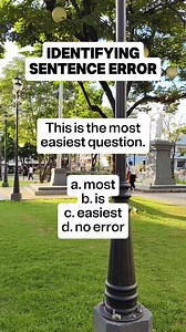4.7K views · 53 reactions | IDENTIFYING SENTENCE ERROR This is the most easiest question. | Learn English | Facebook