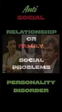 Antisocial Personality Disorder Short #personalitydisorder #menthealth