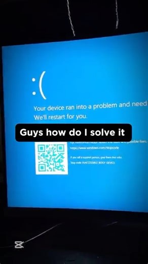 Your Device Ran Into A problem | Blue Screen Error In Laptop | Croudstrike Blue Screen Error #shorts