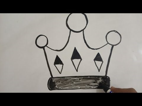 How To Draw a Crown Easy Tutorial 👍🏼!!