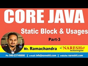 Static Block and Usages Part 3 | Core Java Tutorial
