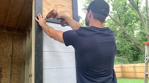 Learn how to install shed trim with this DIY, Step-by-Step Guide! #diy #shed #shedstudio #sheds #trim #modernshed | Andrew Thron Improvements | Facebook