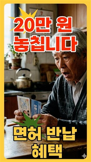 모르면 놓칩니다면허 반납 지원금