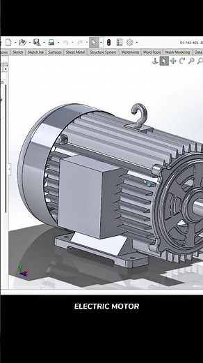 Electric motor using solidworks #mechanicalengineer #designengineer #cad #yt #ytshorts #shorts