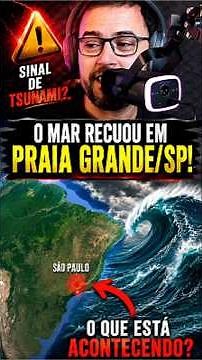 THE SEA RECEDED IN PRAIA GRANDE: IS IT A SIGN OF A TSUNAMI? #SãoPaulo #PraiaGrande #tides
