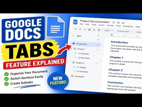 How to Use Tabs in Google Docs | Google Docs Tabs Feature Explained Step by Step | Tabs in Docs